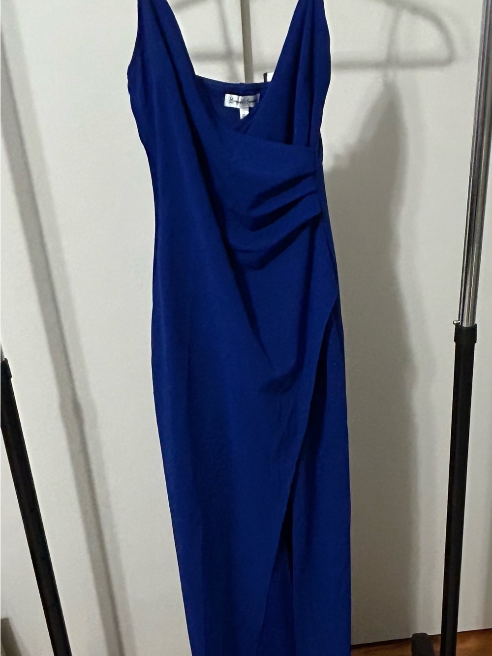 Royal Blue Sleeveless Draped Maxi Dress - Macys